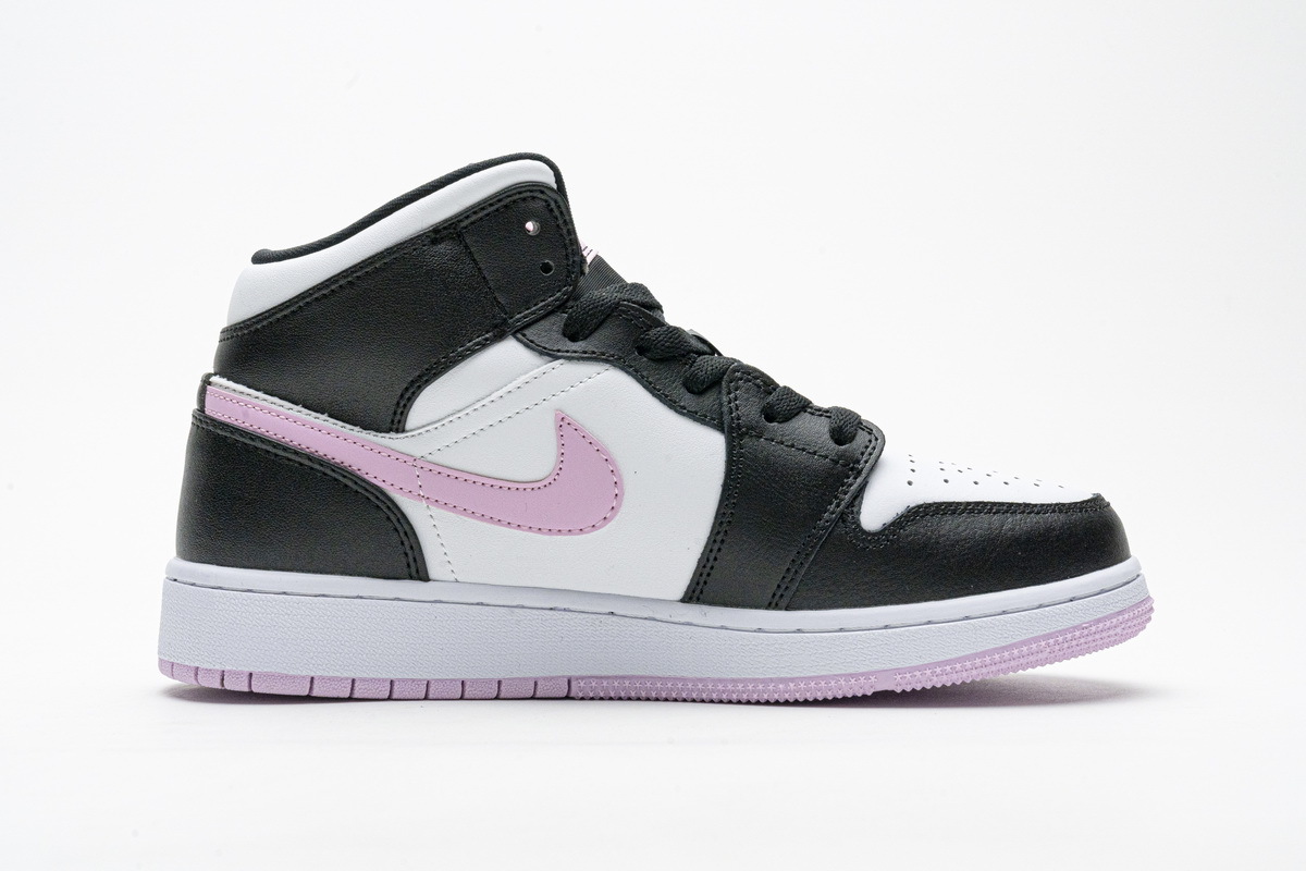 OG Jordan 1 Mid White Black Light Arctic Pink (GS)