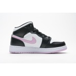 OG Jordan 1 Mid White Black Light Arctic Pink (GS)