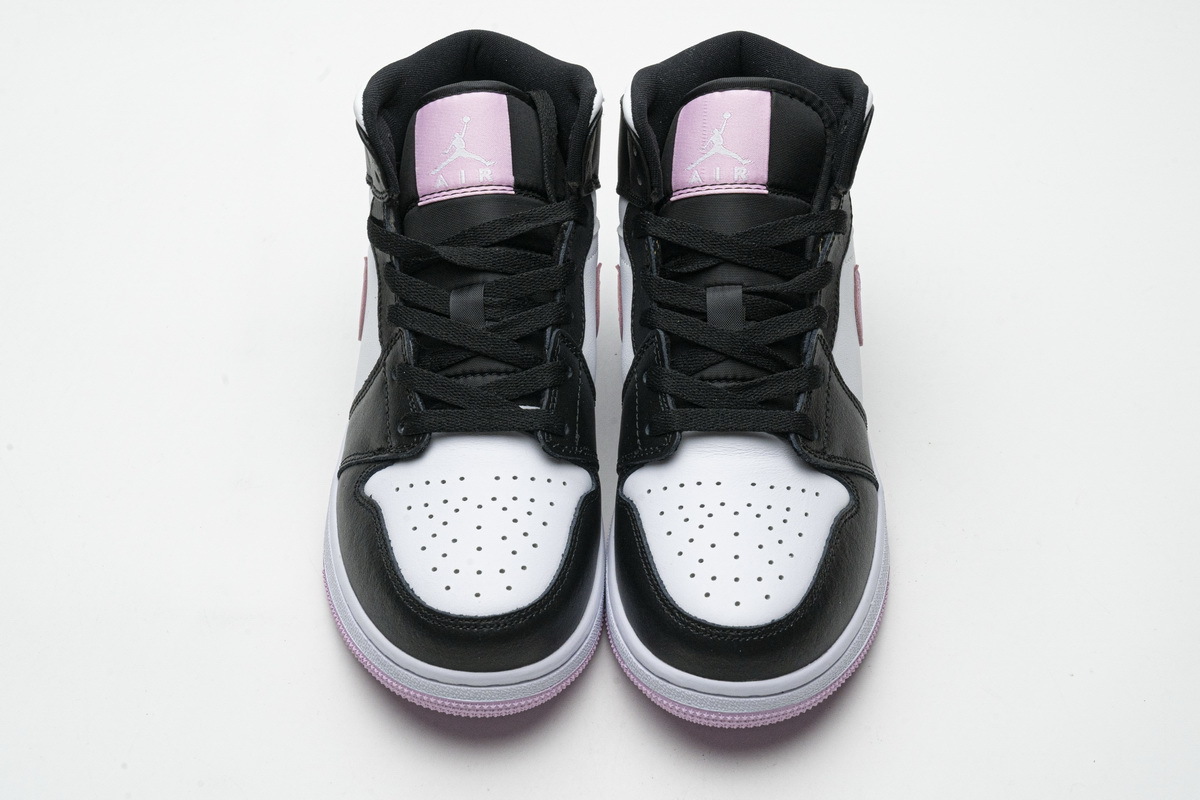 OG Jordan 1 Mid White Black Light Arctic Pink (GS)