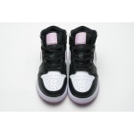 OG Jordan 1 Mid White Black Light Arctic Pink (GS)