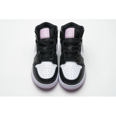 OG Jordan 1 Mid White Black Light Arctic Pink (GS) 02