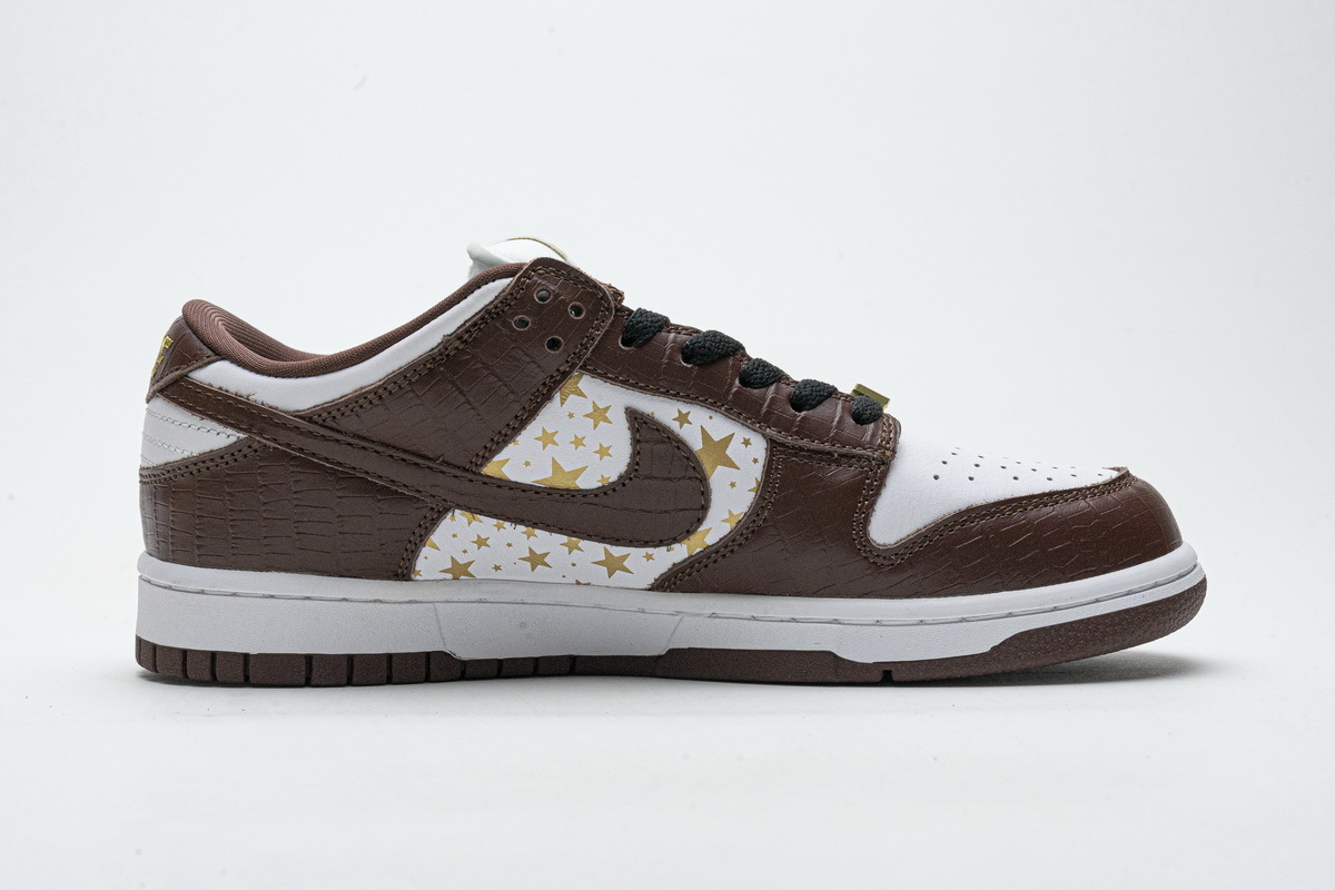 PK GOD SB Dunk Low Supreme Brown Stars