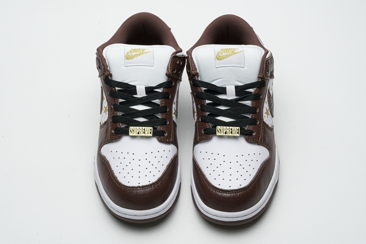 PK GOD SB Dunk Low Supreme Brown Stars