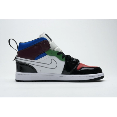 OG Jordan 1 Mid SE Black White Multi-Color (W) 01