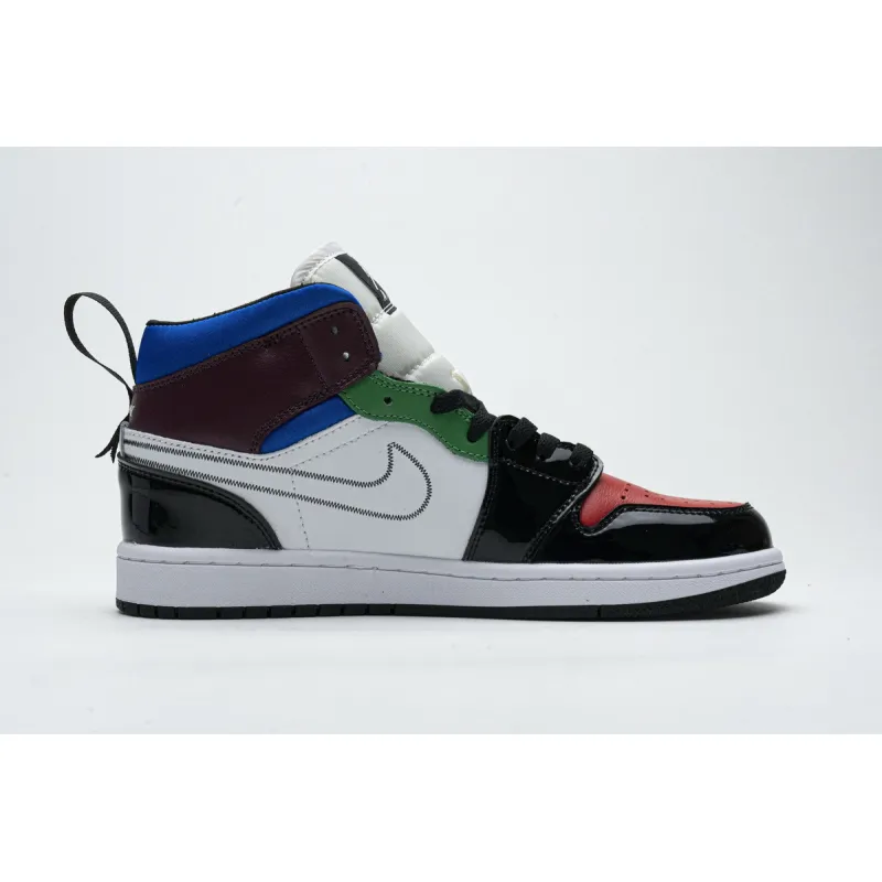 OG Jordan 1 Mid SE Black White Multi-Color (W)