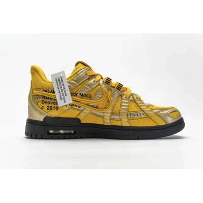 PKGoden Air Rubber Dunk Off-White University Gold 01