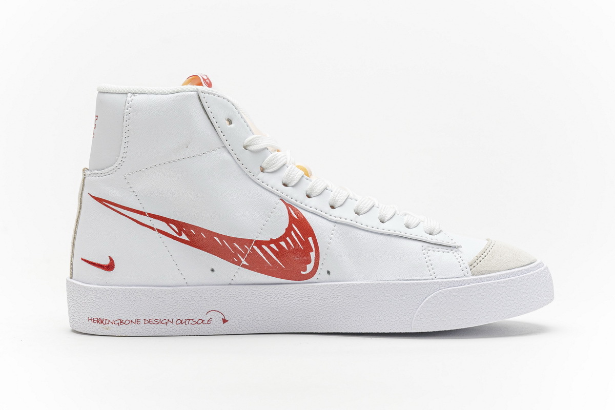 BMLin Blazer Mid 77 Sketch White Red