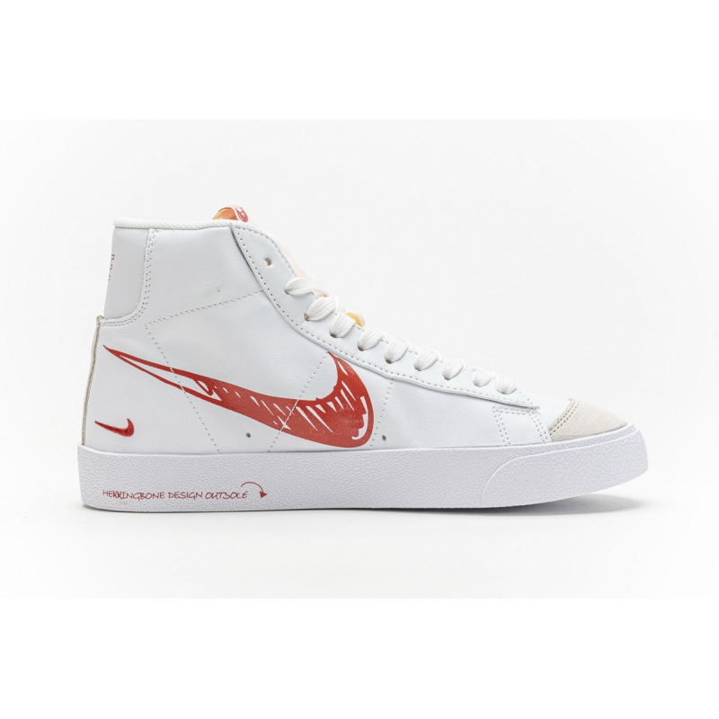 BMLin Blazer Mid 77 Sketch White Red