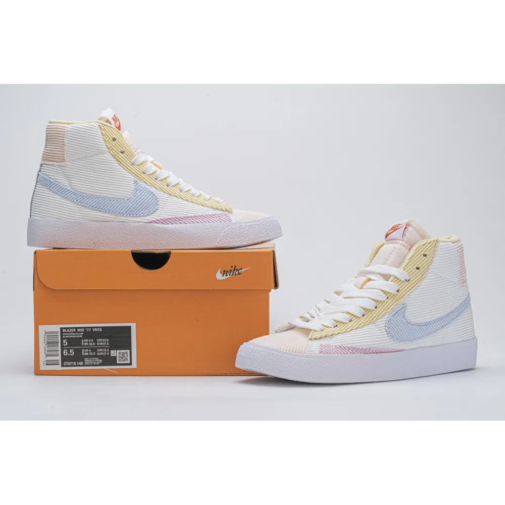 BMLin Blazer Mid 77 VNTG White Pink Yellow