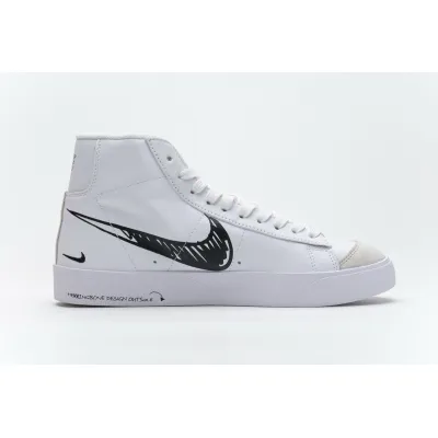 BMLin Blazer Mid 77 Sketch White Black  01