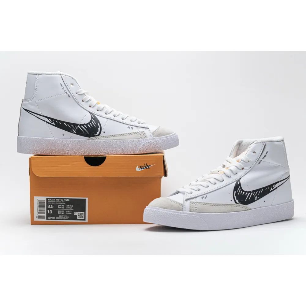 BMLin Blazer Mid 77 Sketch White Black 