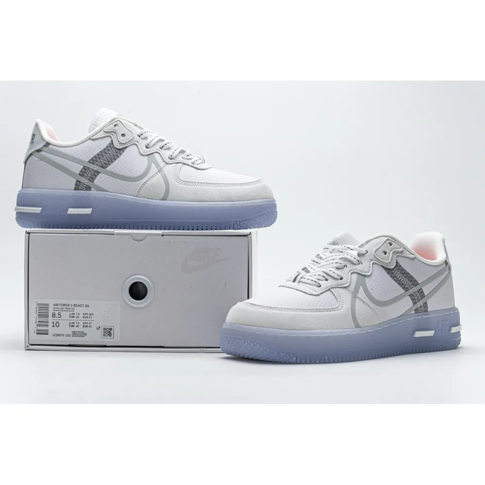 OG Air Force 1 React White Light Bone