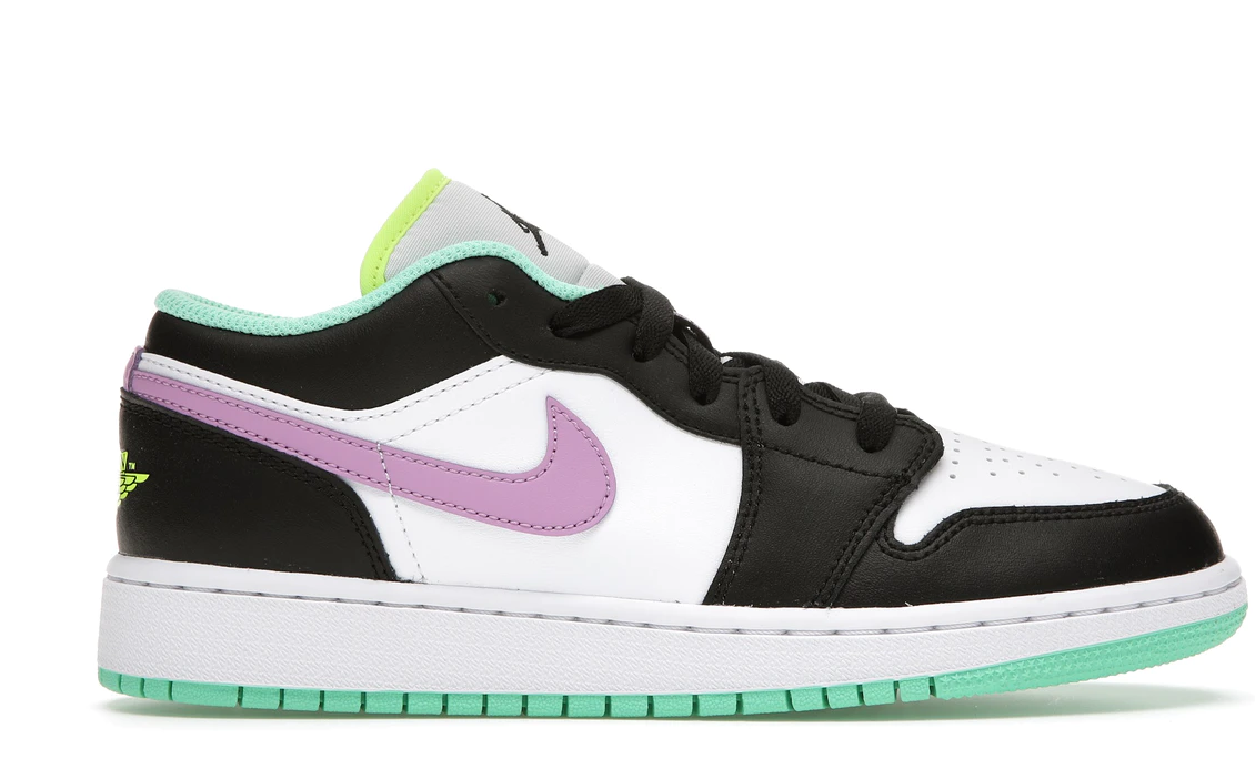 OG Jordan 1 Low Black White Purple (GS)