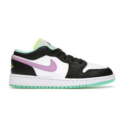 OG Jordan 1 Low Black White Purple (GS) 01