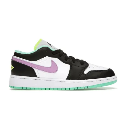 OG Jordan 1 Low Black White Purple (GS) 01