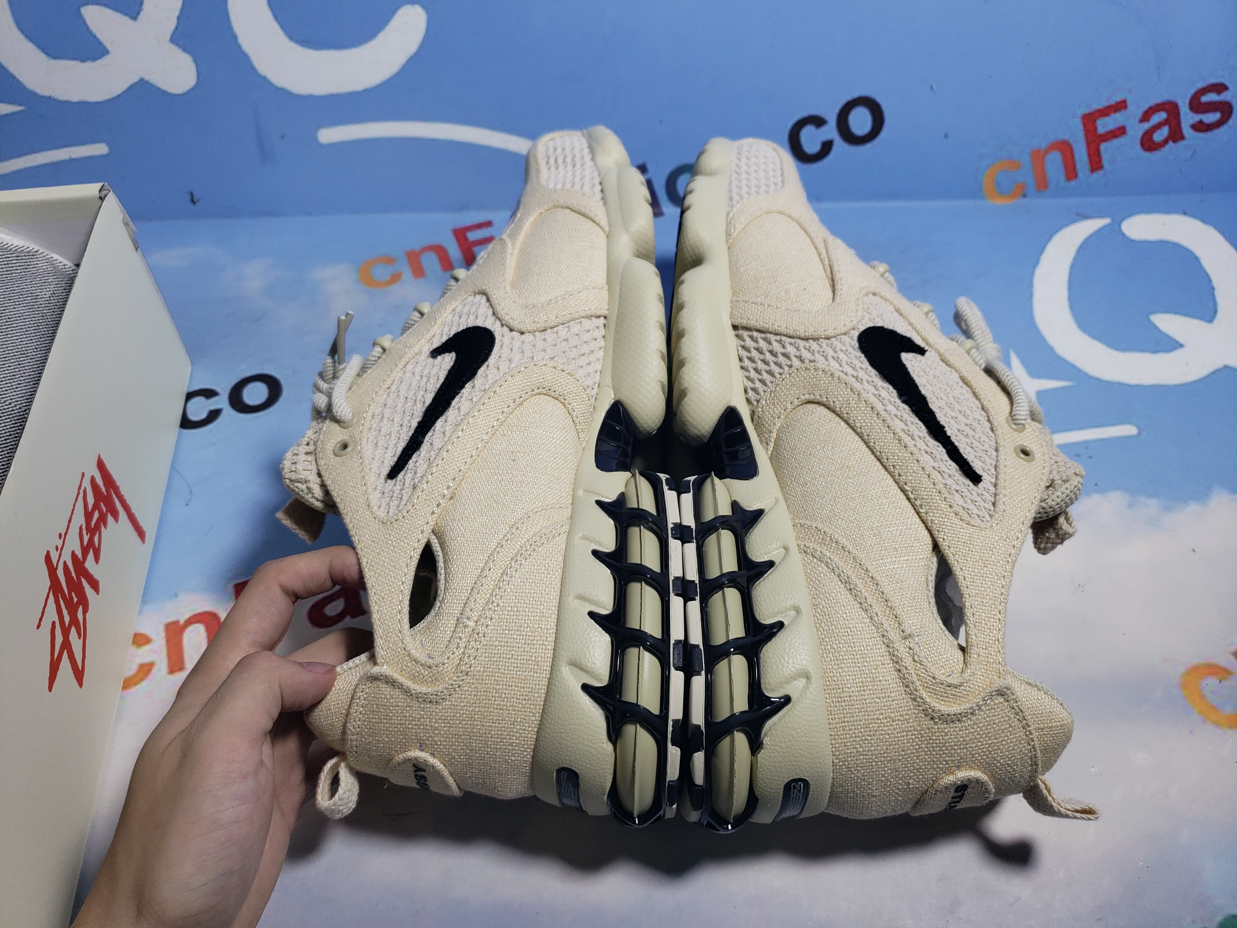 PKGoden Air Zoom Spiridon Cage 2 Stussy Fossil