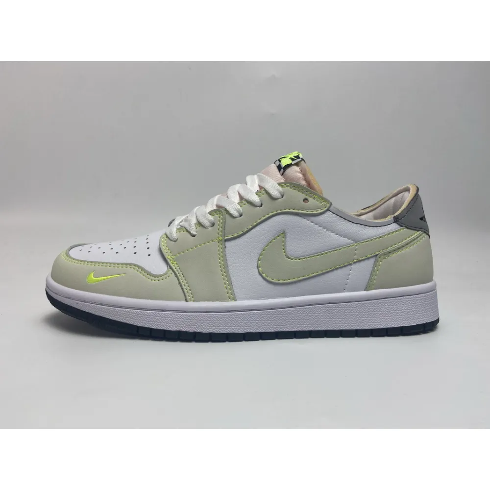 BMLin Jordan 1 Retro Low White Ghost Green Black