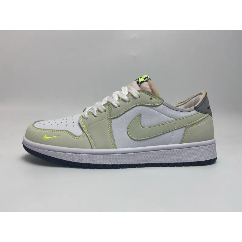 BMLin Jordan 1 Retro Low White Ghost Green Black
