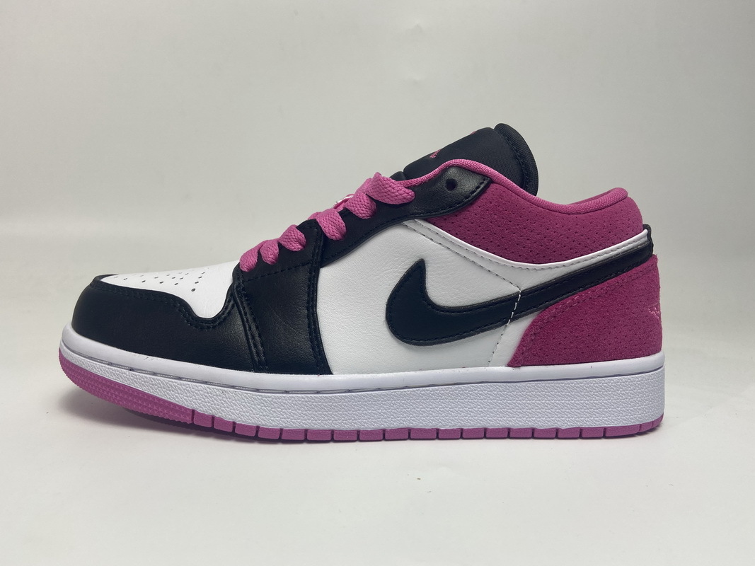 BMLin Jordan 1 Low Black Active Fuchsia
