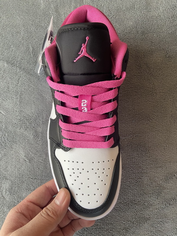 BMLin Jordan 1 Low Black Active Fuchsia