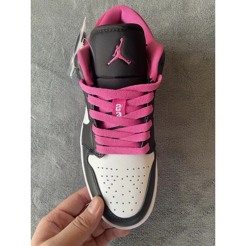 BMLin Jordan 1 Low Black Active Fuchsia