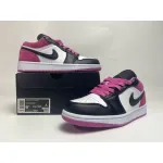 BMLin Jordan 1 Low Black Active Fuchsia