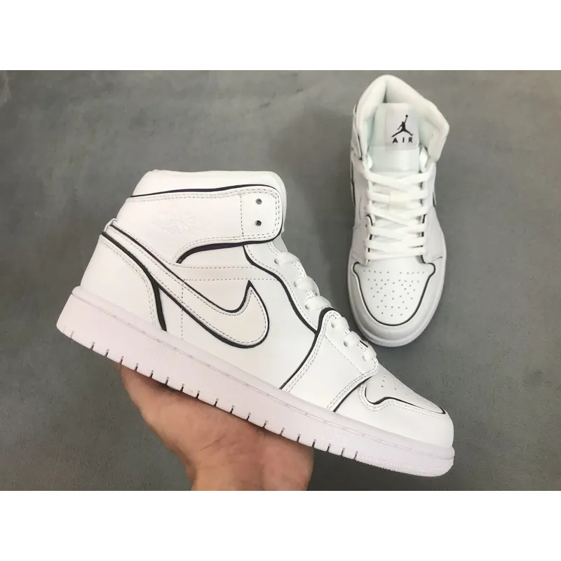 OG Jordan 1 Mid Iridescent Reflective White (W)