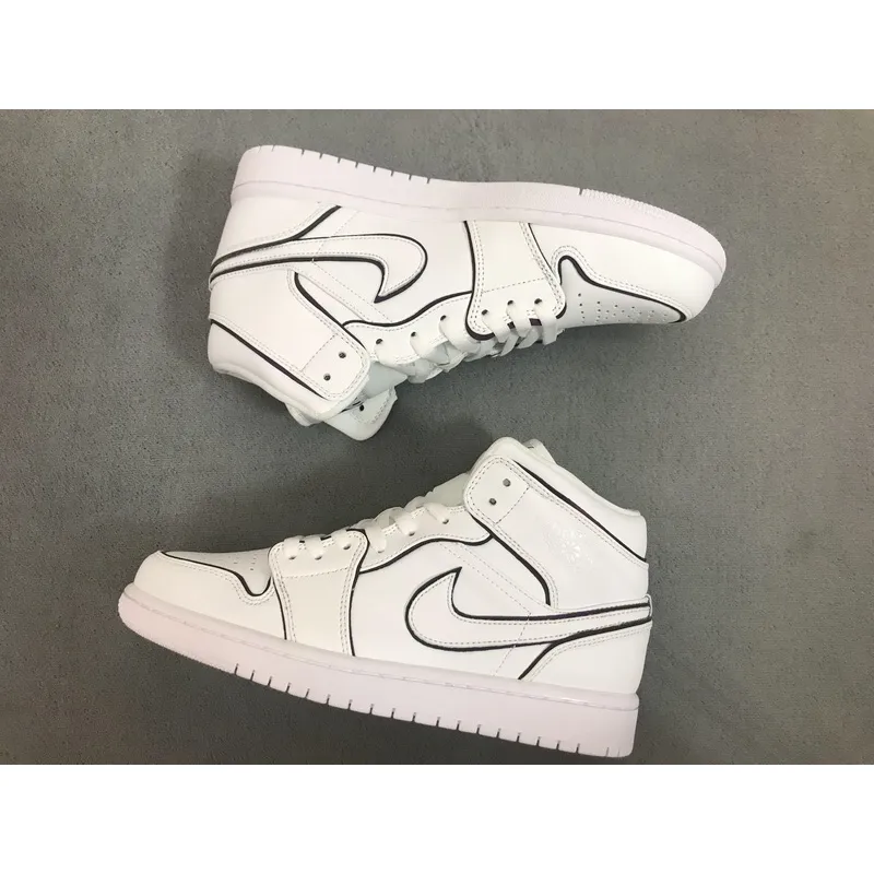 OG Jordan 1 Mid Iridescent Reflective White (W)