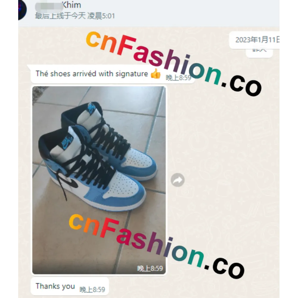 PKGoden Jordan 1 Retro High White University Blue Black