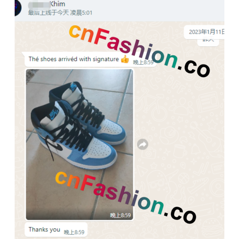 PKGoden Jordan 1 Retro High White University Blue Black