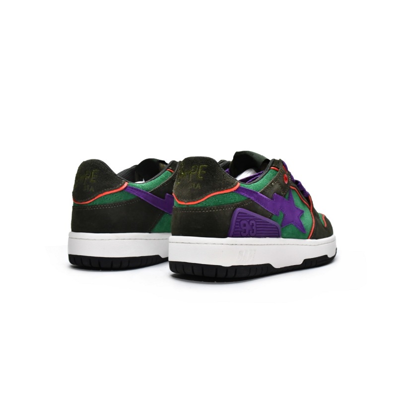 PKGoden A Bathing Ape Sk8 Sta Dark Purple Green, 001FWG701029X