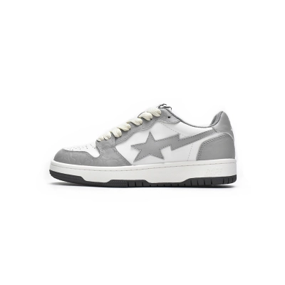 PKGoden A Bathing Ape Court Sta Light Grey Cream,  001FWG701033X 01
