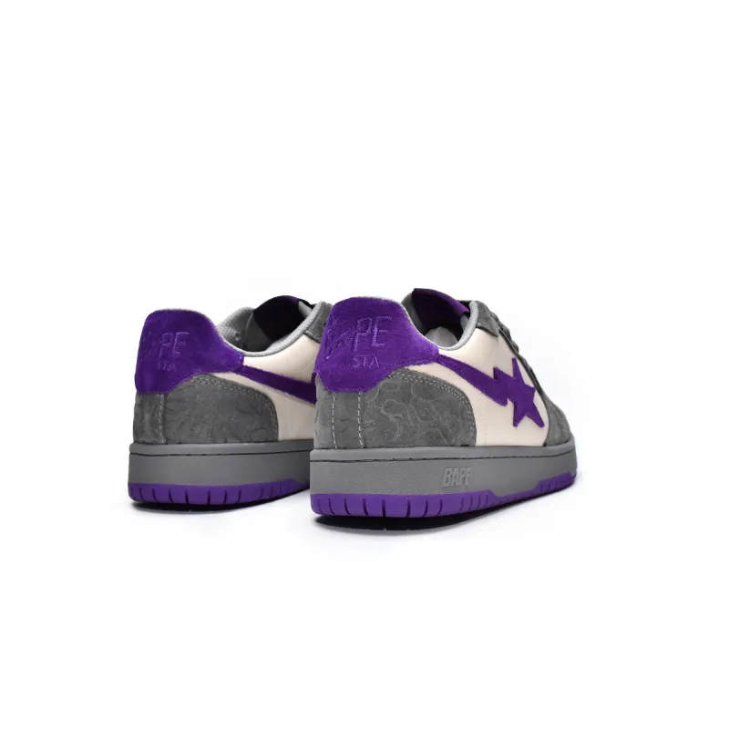 PKGoden A Bathing Ape Court Sta Mist Grey Royal Purple, 001FWG701032X