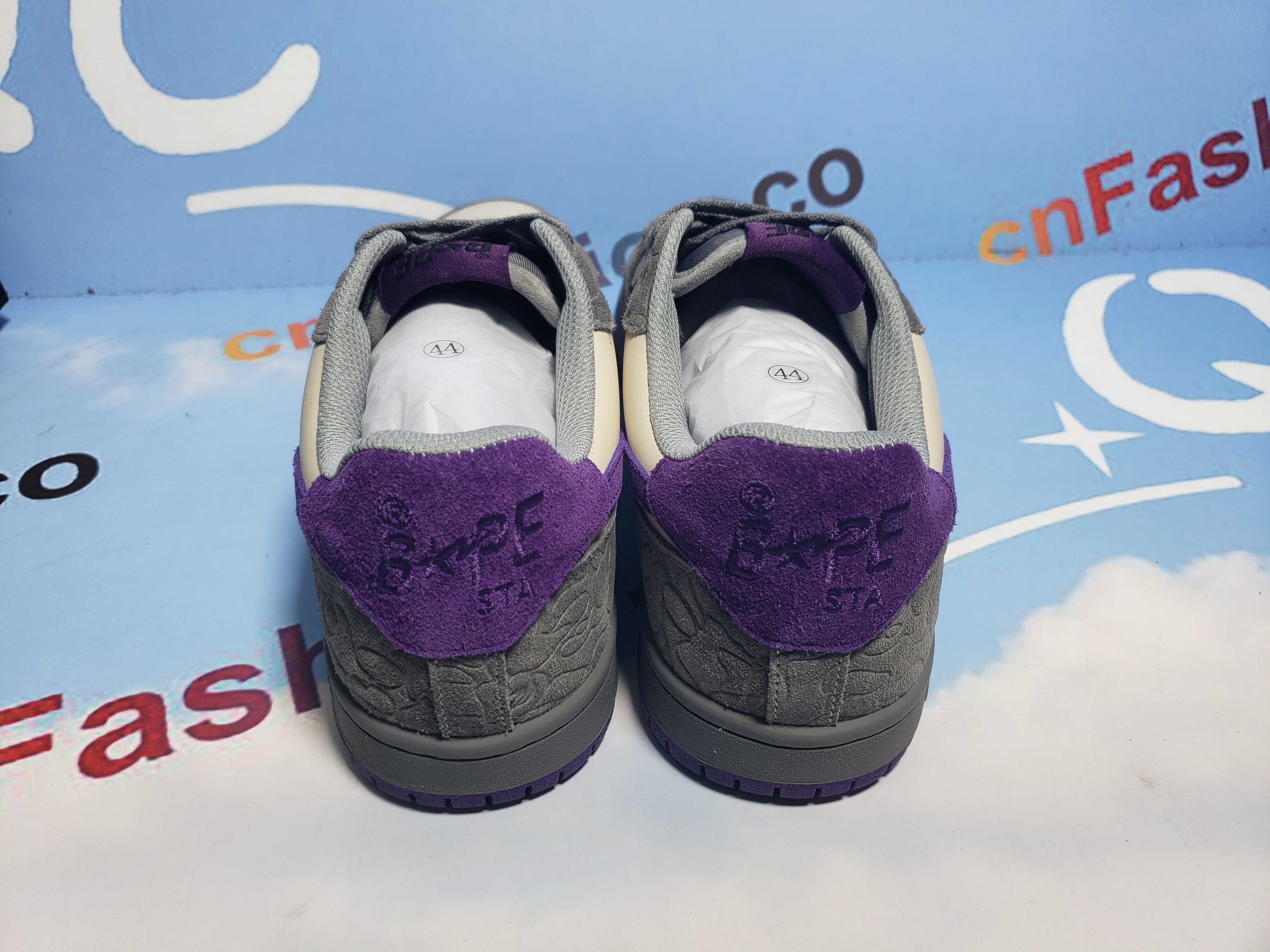 PKGoden A Bathing Ape Court Sta Mist Grey Royal Purple, 001FWG701032X