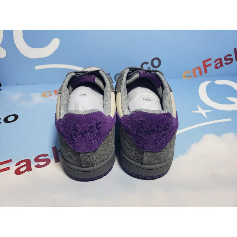 PKGoden A Bathing Ape Court Sta Mist Grey Royal Purple, 001FWG701032X