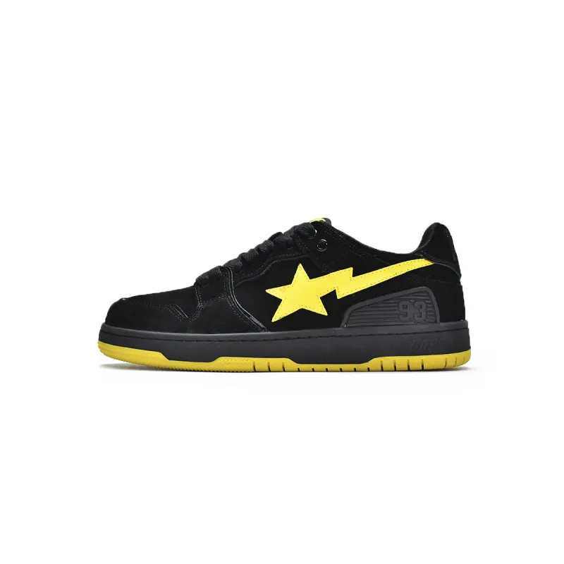 PKGoden A Bathing Ape Sk8 Sta Black Electric Yellow,  001FWG701031X