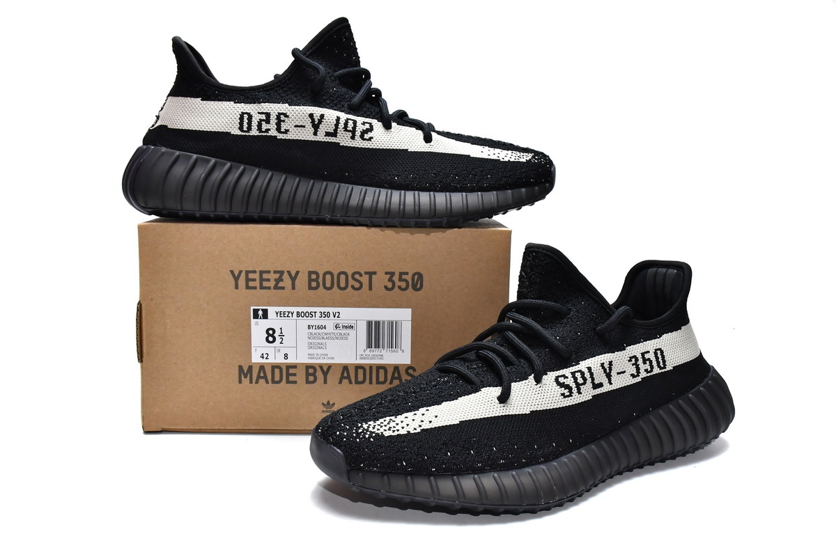 PKGoden Yeezy Boost 350 V2 Core Black White，BY1604