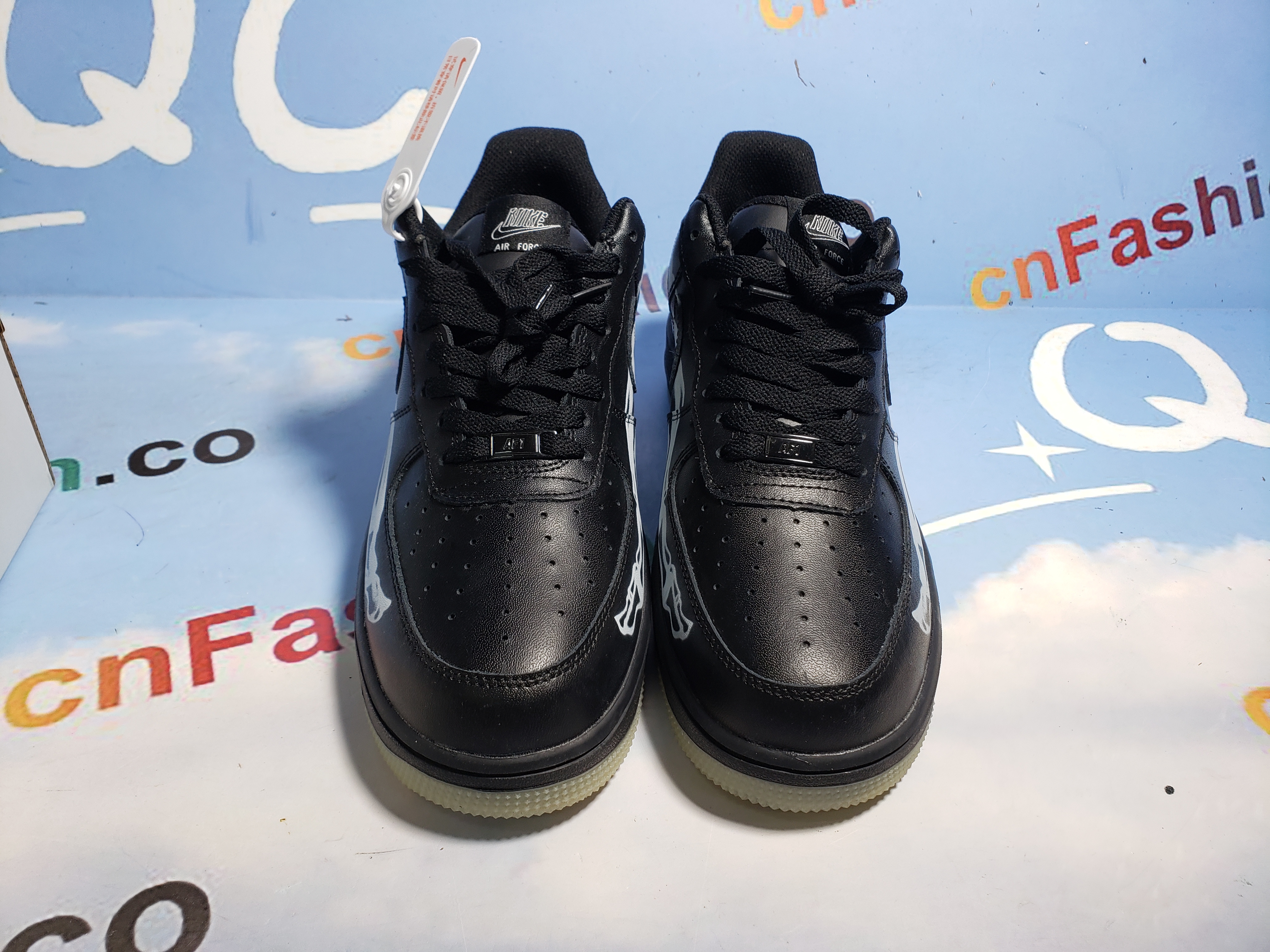 PKGoden Air Force 1 Low Black Skeleton Halloween (2019)