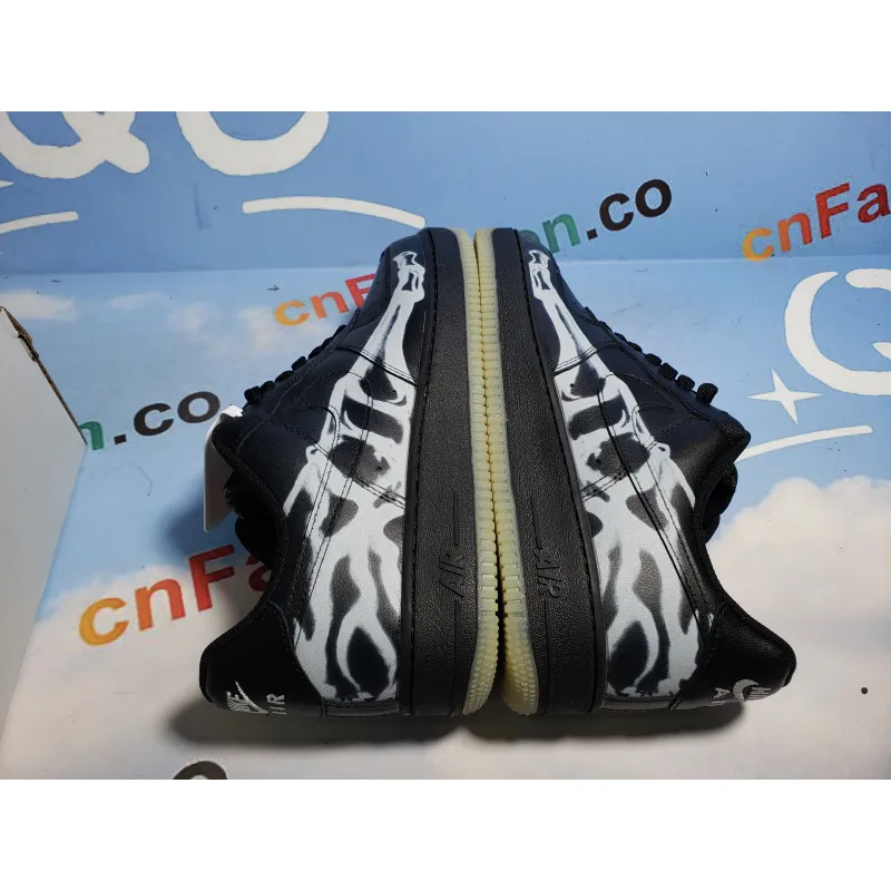 PKGoden Air Force 1 Low Black Skeleton Halloween (2019)