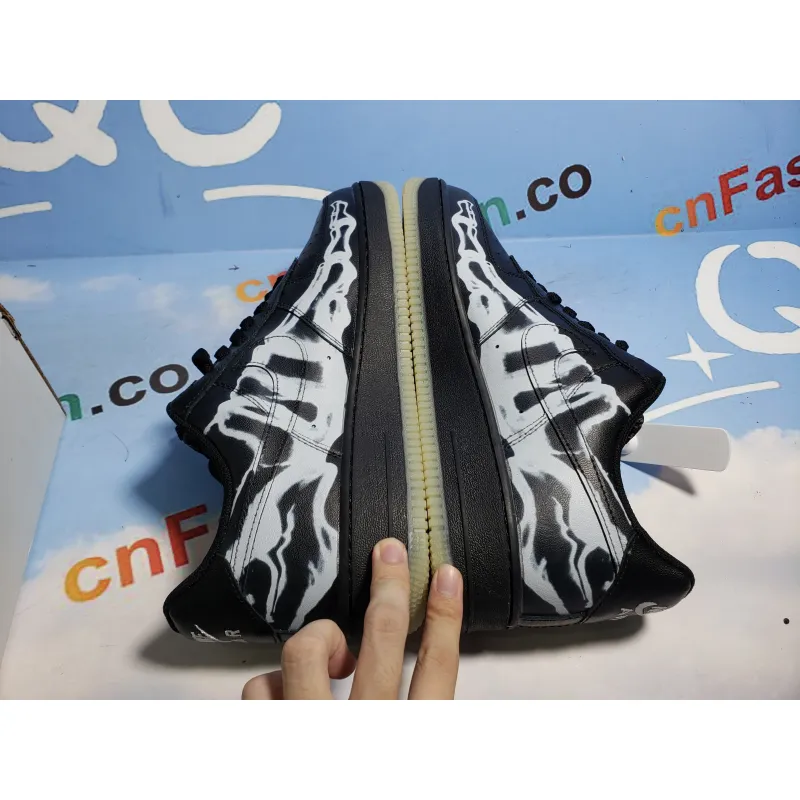 PKGoden Air Force 1 Low Black Skeleton Halloween (2019)