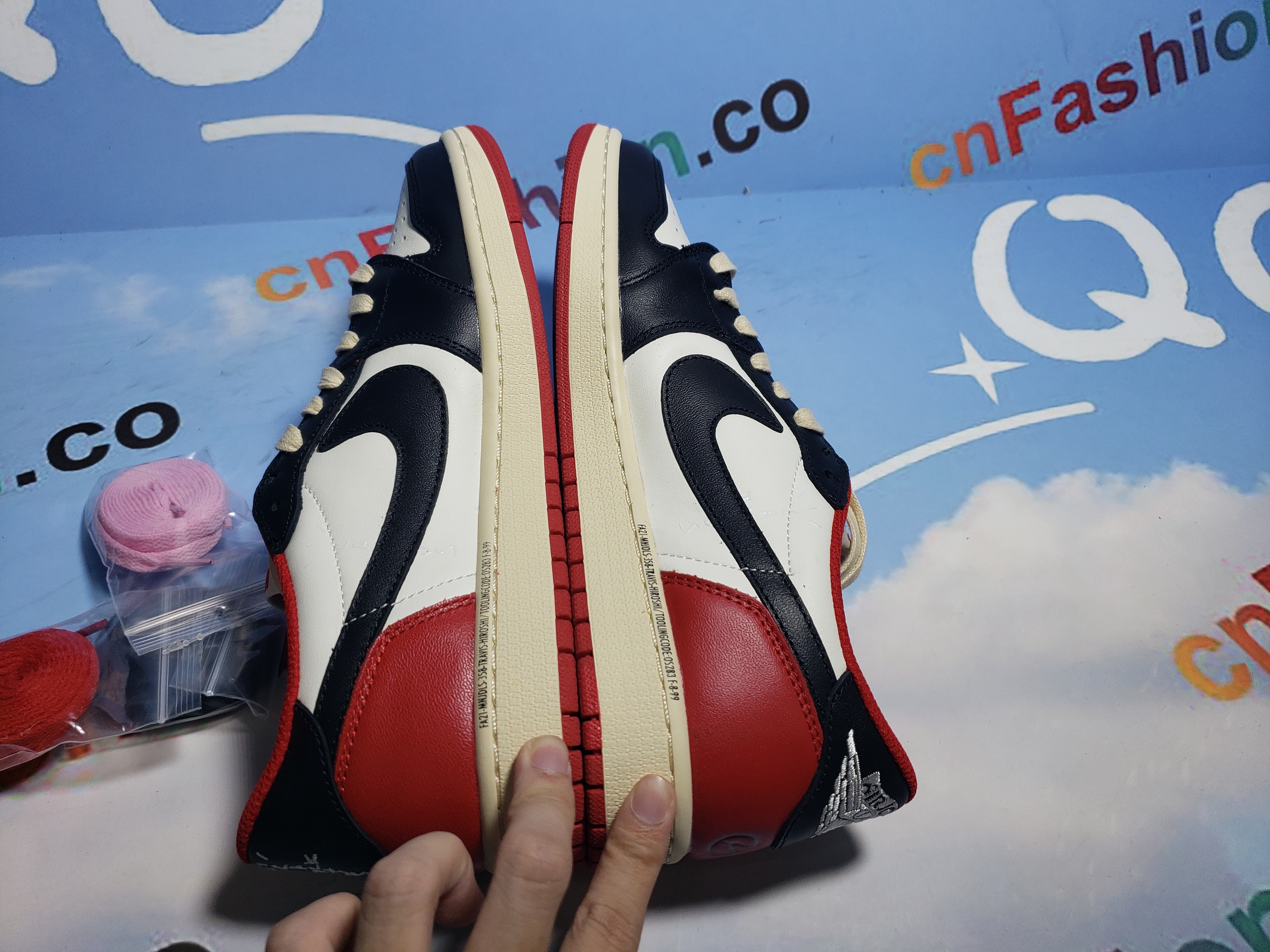 PKGoden Jordan 1 Low Black Red x Travis Scott, DM7866-166