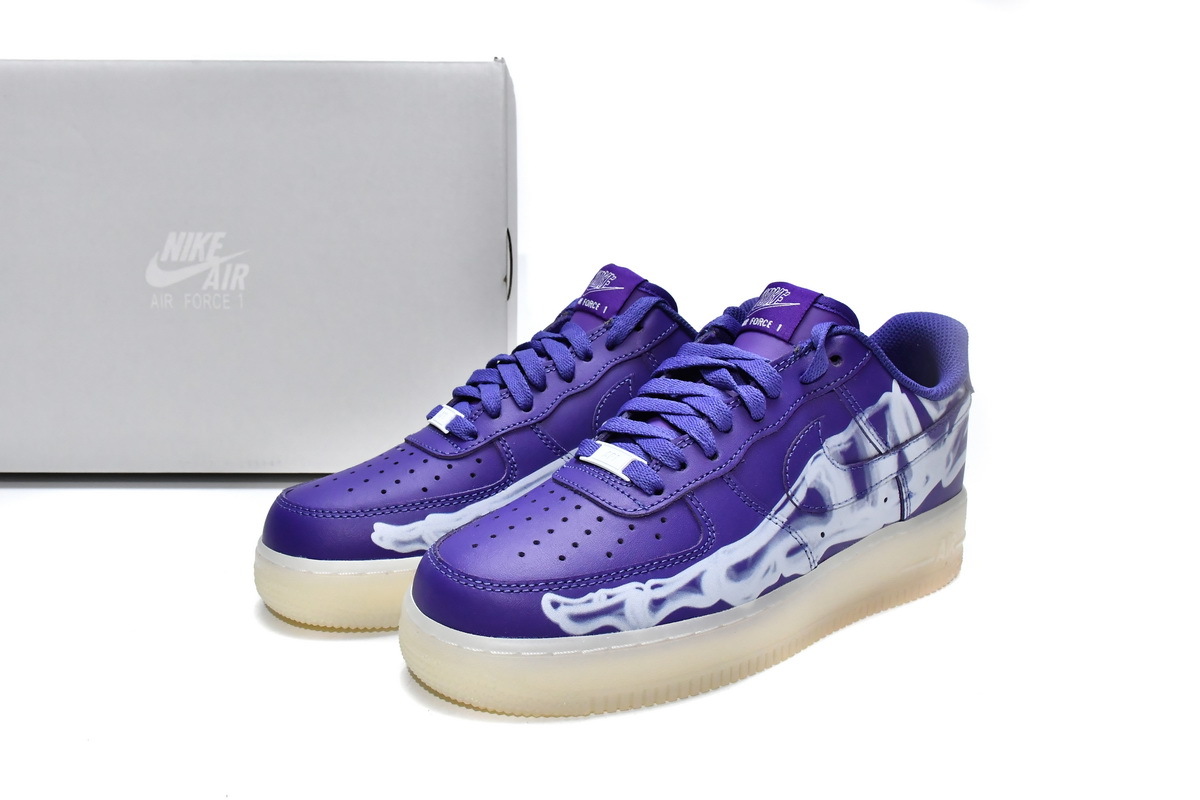 PKGoden Air Force 1 Low '07 QS Purple Skeleton Halloween (2021),CU8067-500