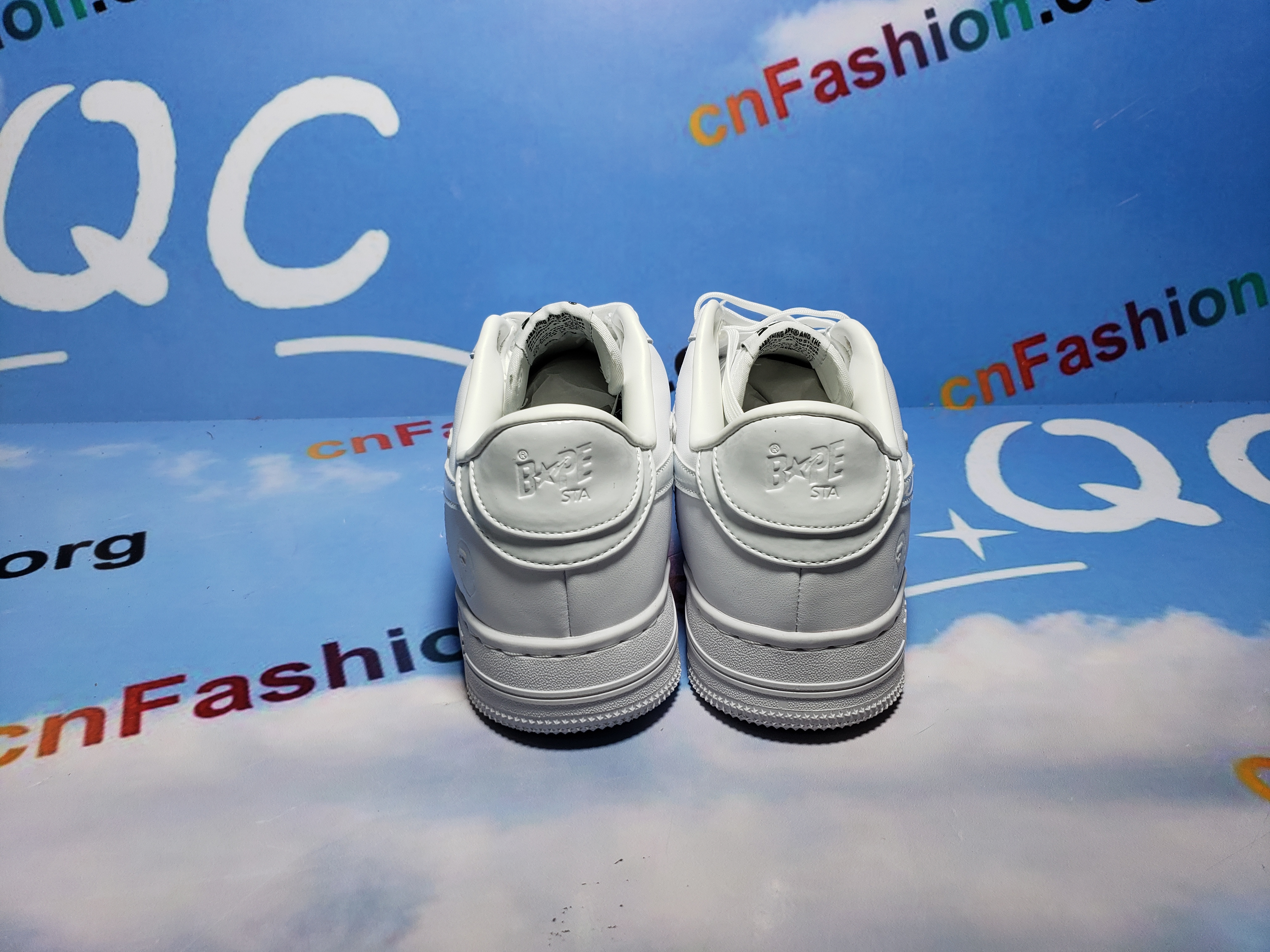 PKGoden A Bathing Ape Bape Sta Low White Leather (2020), 1G80191007 WHT