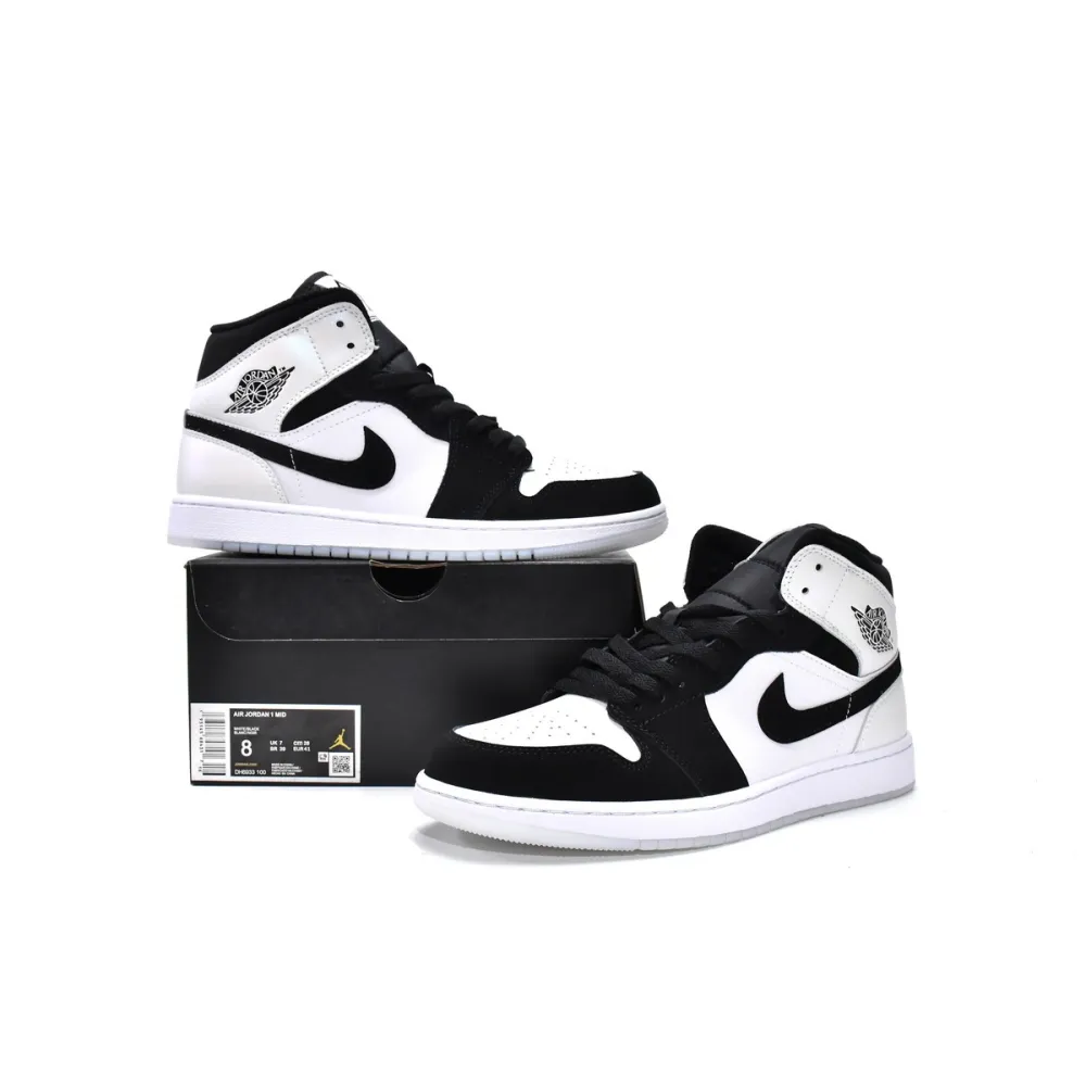 OG Jordan 1 Mid Diamond Shorts，DH6933-100