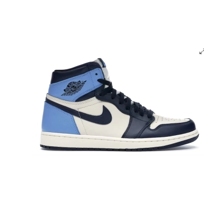 BMLin Jordan 1 Retro High Obsidian UNC， 555088-140 01
