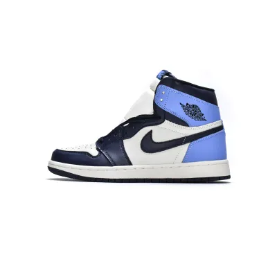 BMLin Jordan 1 Retro High Obsidian UNC， 555088-140 02