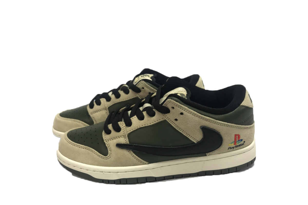 PKGoden Dunk Low SP Travis Scott PlayStation Beige Green,CU1726-100