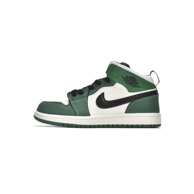 Jordan 1 kids shoes |Jordan 1 Mid PS Pine Green,BQ6932-301 02