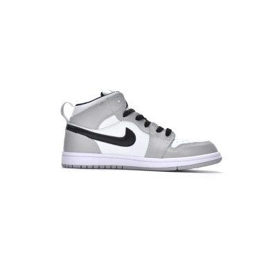 Jordan 1 kids shoes |Jordan 1 Mid PS Light Smoke Grey,640732-092 01
