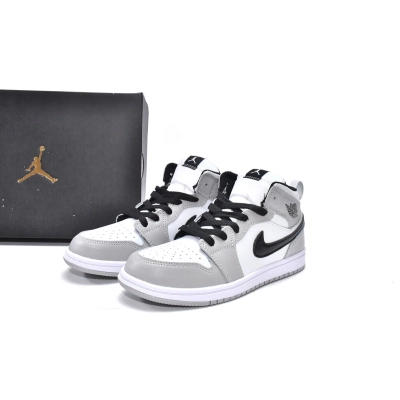 Jordan 1 kids shoes |Jordan 1 Mid PS Light Smoke Grey,640732-092 02